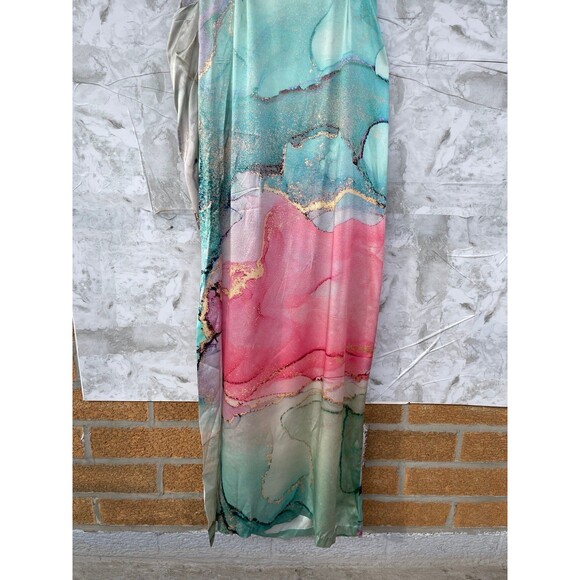 retrofete Marlene Dress in Watercolor Marble silk size medium - Picture 10 of 13